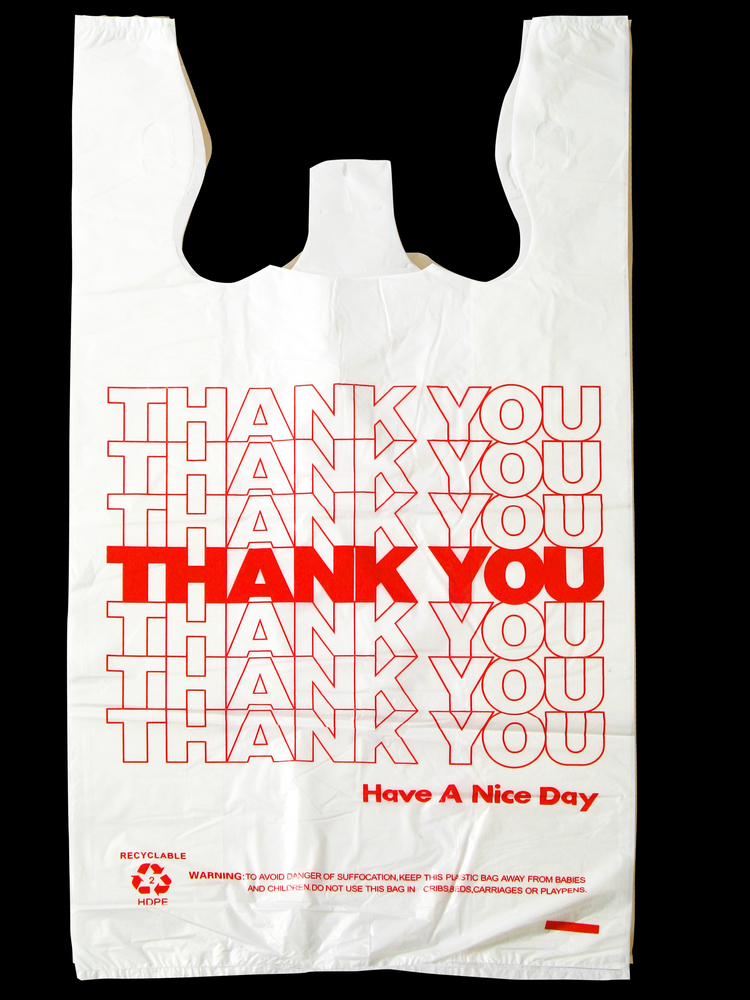 plastic bag with thank you print